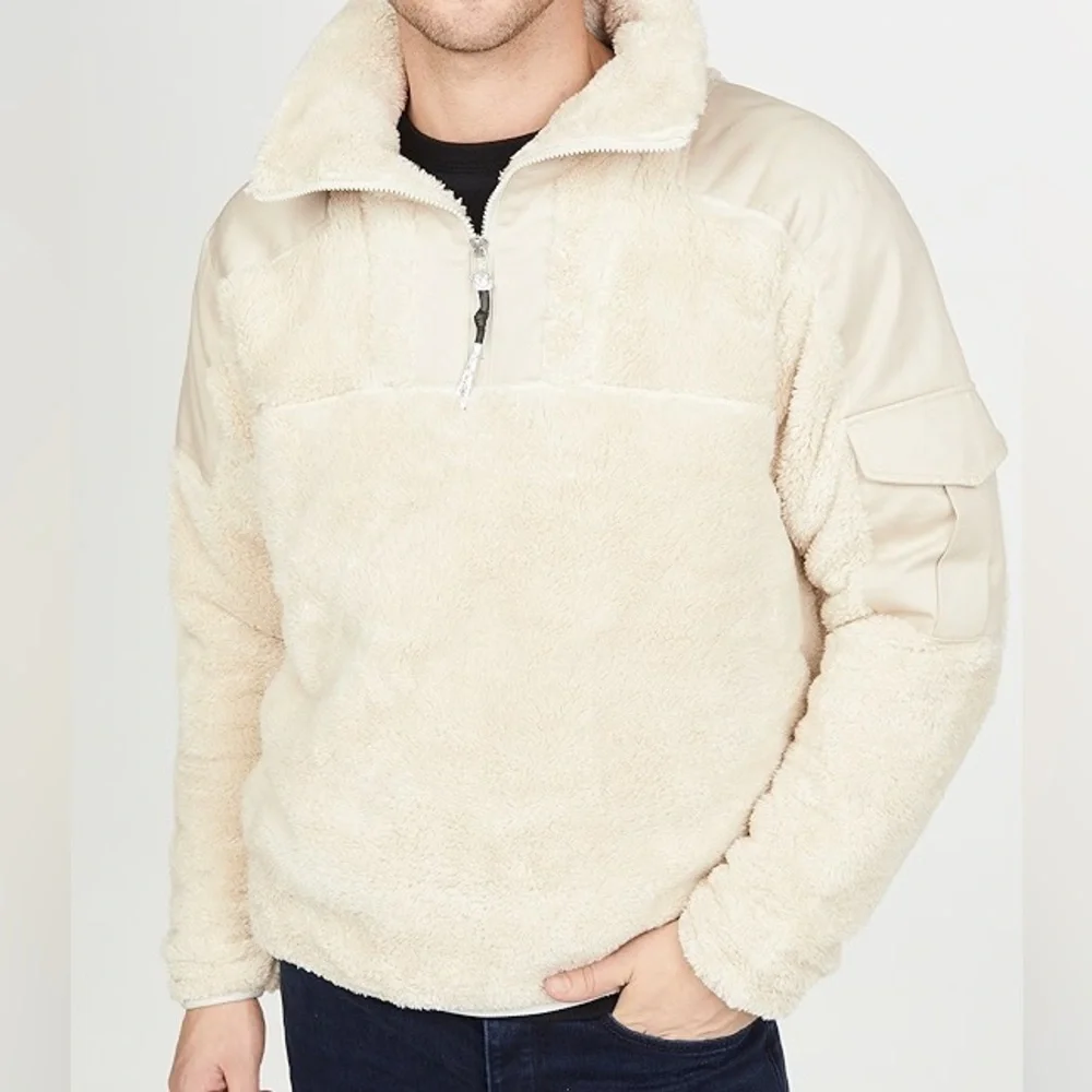 Rag & Bone Logan Sherpa Quarter zip pullover - Picture 1 of 15